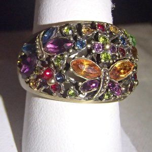 BEAUTIFUL HEIDI DAUS RHINESTONE  RING SZ 9